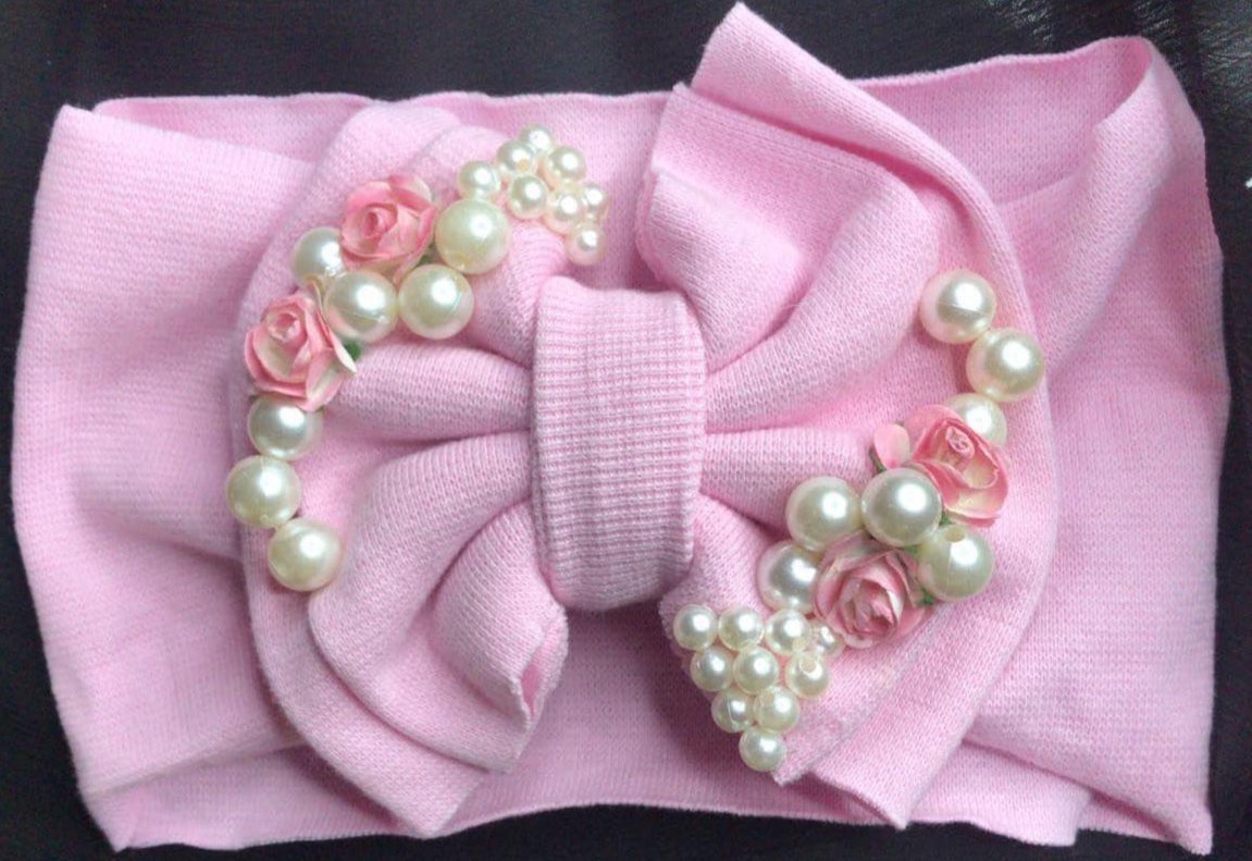 Biyu N Biyu Flower and Pearl Work Headband for Baby Girls