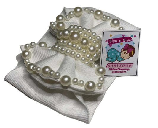 Biyu n Biyu Butterfly and Center Pearl Work Headband for Baby Girls