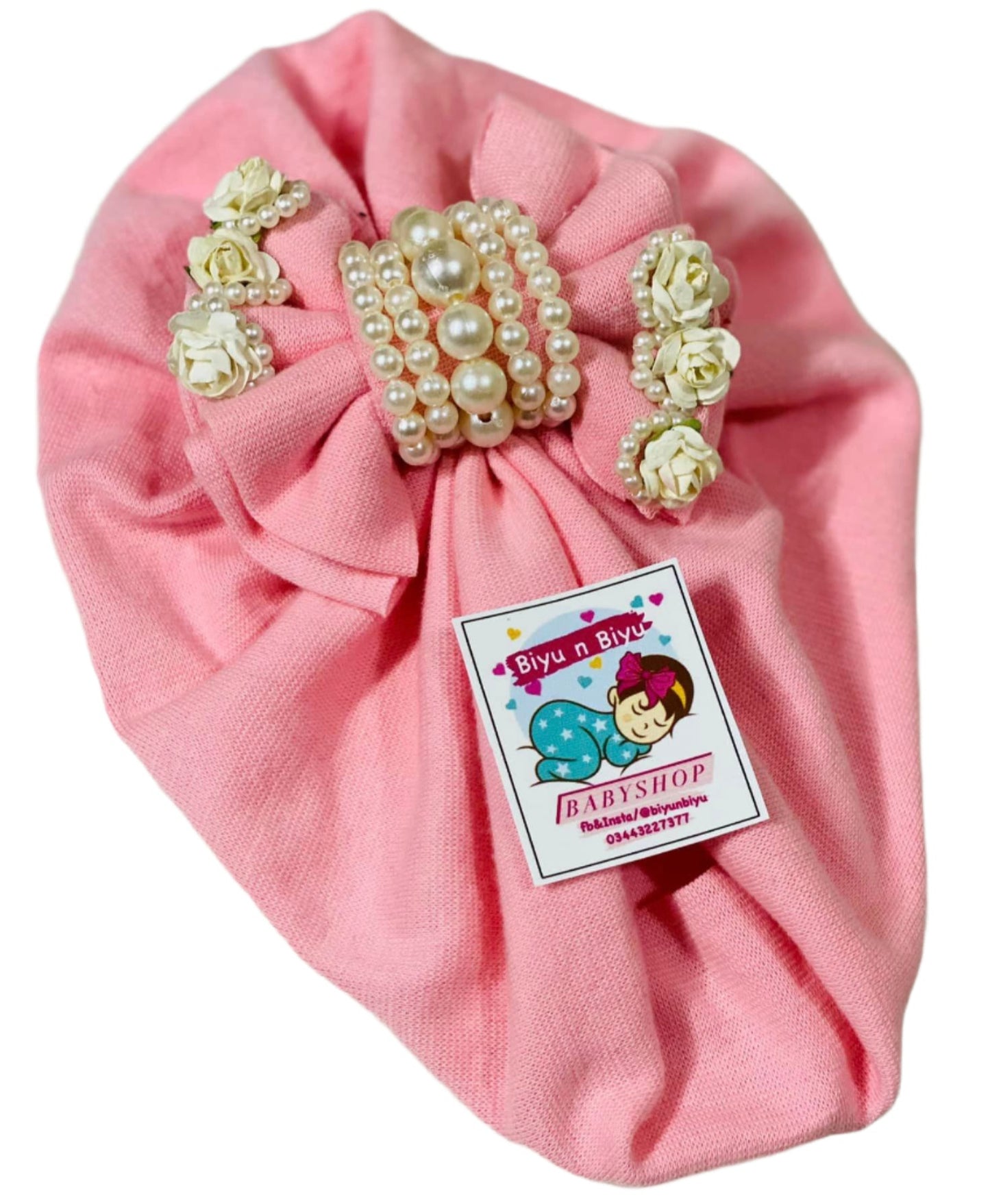 Biyu n Biyu 3F Fancy Turban Cap For Baby Girl