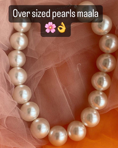 Over Size Pearl Mala Neckless